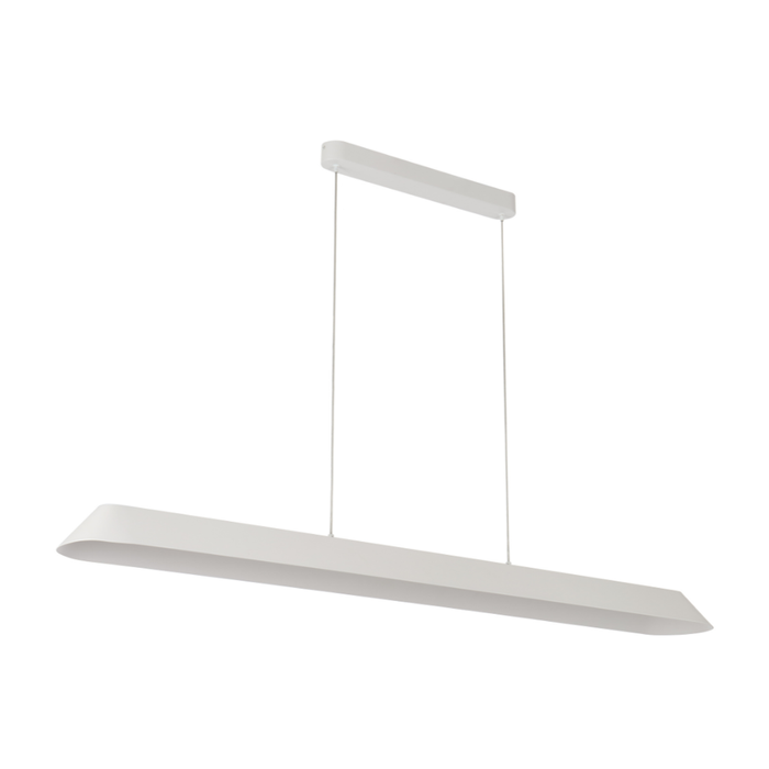 Telbix Corsa Industrial Pendant Hanging Lamp Light Metal Aluminium Pvc White Sand