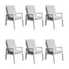 Furano 6pc Set Aluminium Outdoor Dining Chair White
