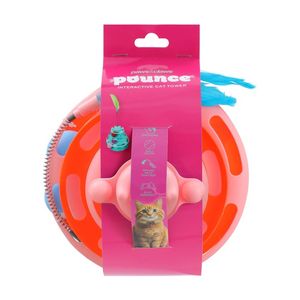 Paws And Claws Cat Tower Interactive Batting Play Toy 18x30cm Assorted