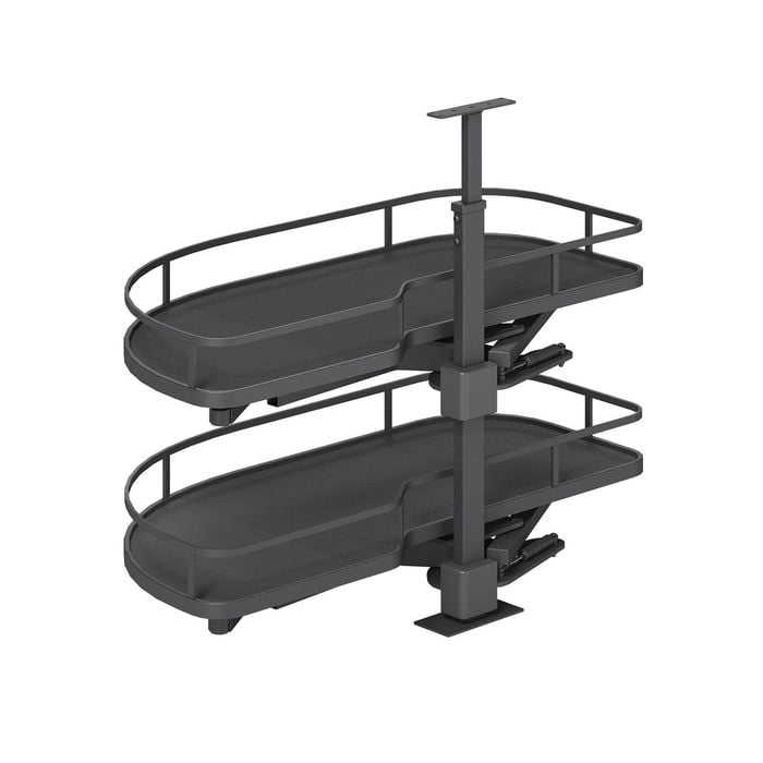 Kaboodle Right Opening Blind Corner Swing Pullout 2 Tier Solid Shelf