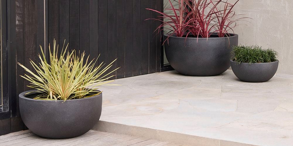 Part of
  the larger Harper collection, the Harper Bowl in Grey is available in three
  sizes, perfect for clusters of native grasses. I/N: 0357804