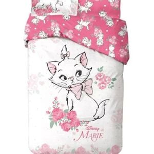 Disney The Aristocats Marie Pink Rose Cotton Quilt Cover Set - Single Bed Size
