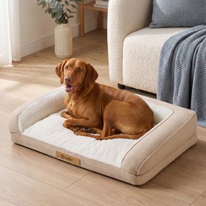 Charlie's Camden Cotton Jute Plush Sofa Dog Bed Large