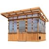 Backyard Discovery 3.3 x 2.2m Cedar Wood and Polycarbonate Poppy Walk-In Outdoor Greenhouse Kit With PowerPort