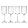 4pc Mikasa Sorrento Crystal Red Wine Glass Set 450ml