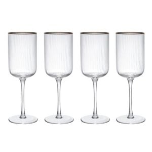 4pc Mikasa Sorrento Crystal Red Wine Glass Set 450ml