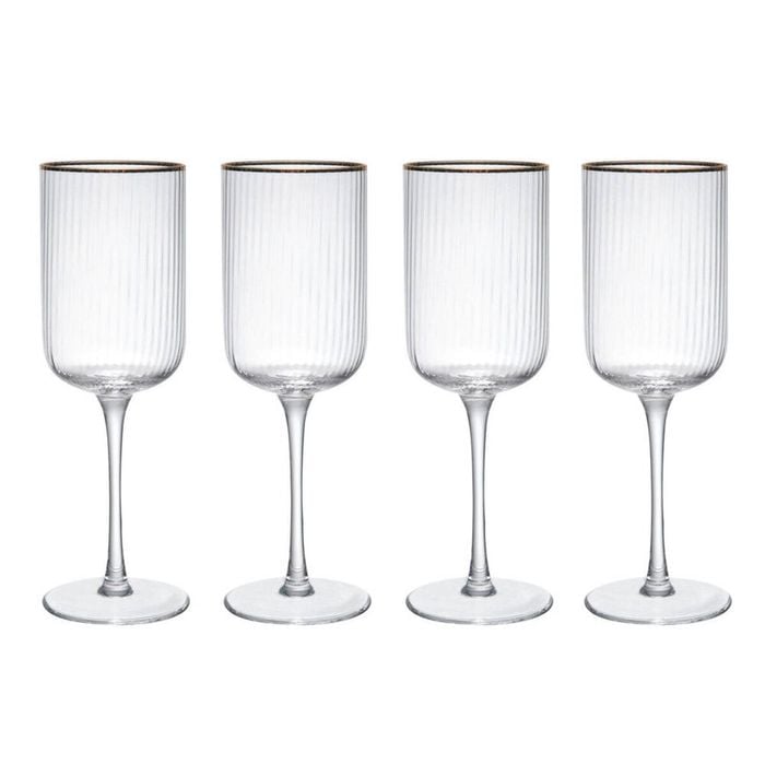 4pc Mikasa Sorrento Crystal Red Wine Glass Set 450ml