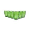 Picardie Glass Tumblers - 250ml - Jungle Green - Pack of 6