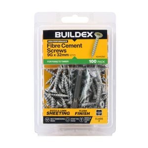 Buildex 9G x 32mm Class 3 Fibre Cement Screws - 100 Pack