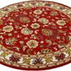 Handmade Floral Wool Rug - Kashan2- Red/cream - 160x160cm