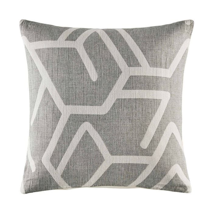 Kas Australia Bala Euro Cotton Throw Pillowcase 65x65cm - Grey