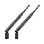 Elinz 2x Aerial Digital Wireless 2.4 GHz Frequency 5dBi Antenna RP SMA Male Connector