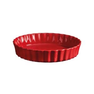 Emile Henry 29cm Ceramic Deep Tart Baking Dish Burgundy