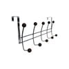Adoored 10 Hook Satin Chrome Over-The-Door Ball Deco Hook Rack