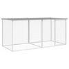 vidaXL Chicken Cage with Roof Light Grey 203x98x90 cm Galvanised Steel