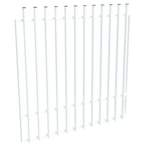 ProtectorAl 1201-1500W x 1500H Pearl White Aluminium Batten Garden Gate