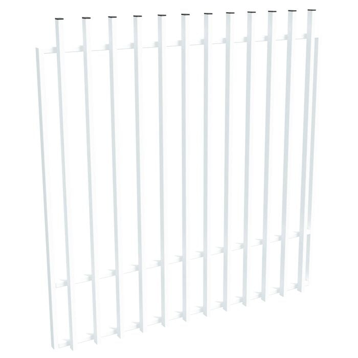 ProtectorAl 1201-1500W x 1500H Pearl White Aluminium Batten Garden Gate