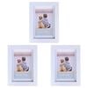 3PK Frankie & Me Wooden Border 4x6'' Picture Frame Home/Office Photo Decor White