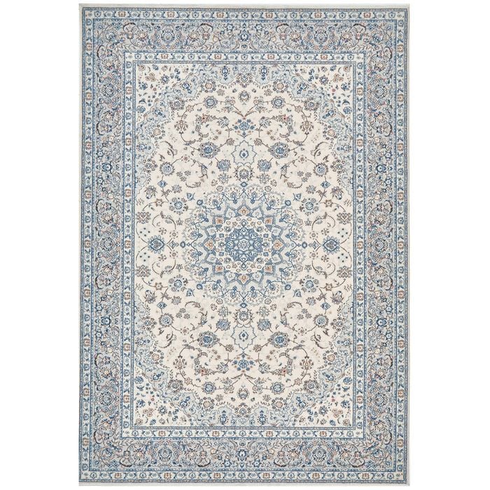 The Rug Connection Lune Kashan Cream 340x240cm - Extra Large Traditional Wool Indoor Floor Rug