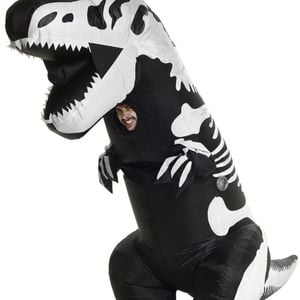 Giant Inflatable Skeleton Dinosaur Adults Halloween Costume - One Size