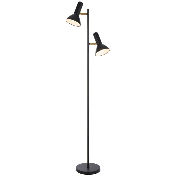 Telbix Hyvik Contemporary Standing Floor Lamp Light Metal Black Matte