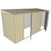 Build-a-Shed 1.5 x 4.5 x 2m Dual Single Hinged Side Door Skillion Shed - Cream