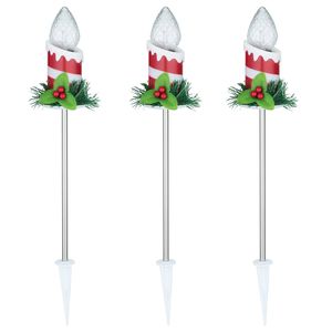 Arlec Low Voltage LED Candle Stake Lights With Flame Effect - Pack of 3