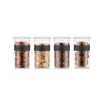 Bodum 0.25L Black PRESSO Storage Jars 4pce