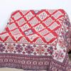 CottonMore Slub PolyCotton Knitted Blanket Retro Style Sofa Bed Leisure Throw Rug 180x230cm