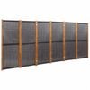 vidaXL 6-Panel Room Divider Black Panel Privacy Screen Partition Separator