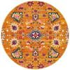 The Rug Connection Garden 210 Rust 240x240cm - Large Round Transitional Pet Friendly Indoor Rug