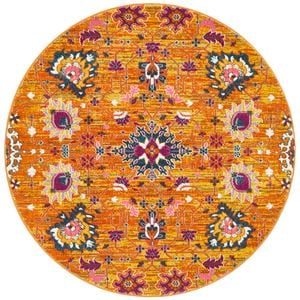 The Rug Connection Garden 210 Rust 240x240cm - Large Round Transitional Pet Friendly Indoor Rug