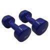 2 Pack of 8kg Vinyl Cast Iron Dumbbell Hand Weight - Blue - Total 16kg