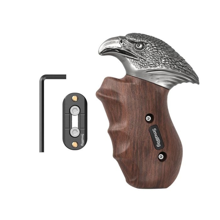 Smallrig Rotating Left-side Wooden Handle With Nato Clamp 4817