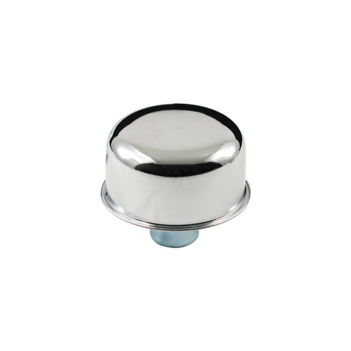 Chrome Flat Top Push-In Oil Breather Cap
