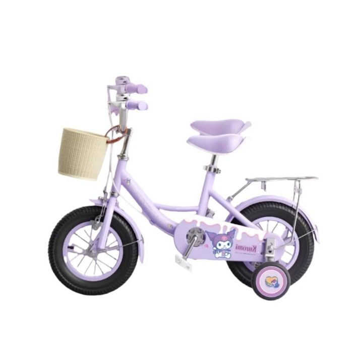 TOPONE Kuromi 20-Inch Princess Bicycle Adjustable Height Kids Bike for Girls Aged 8 12 Years, Pink