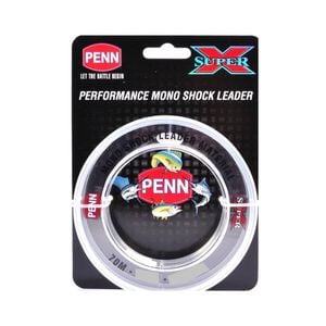 70m Spool of 40lb Penn Super X Mono Shock Leader - Clear Monofilament Fishing Leader