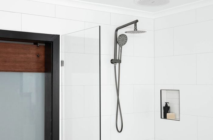Install a twin shower head for adjustable use
