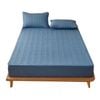 Anycozy Mattress Cover Blue Twin Size Pure Cotton Soft Quilted Bed Sheet Anti-bacterial Protector Cover