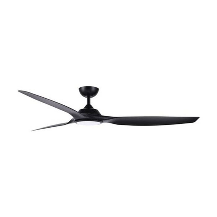 FanForce Capri II Smart DC Ceiling Fan W/ LED Light & Remote 64in Black/Black