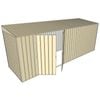 Build-a-Shed 1.5 x 5.2 x 2m Double Hinged Side Door Skillion Shed - Cream
