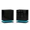 ALFORDSON 2x LED Bedside Table Black