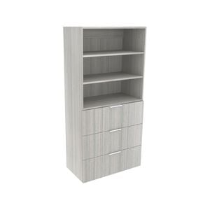 Lugna 1536 x 750 x 380mm Mist 2 Adjustable Shelf 3 Drawer Storage Cabinet