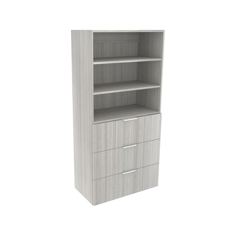 Lugna 1536 x 750 x 380mm Mist 2 Adjustable Shelf 3 Drawer Storage Cabinet
