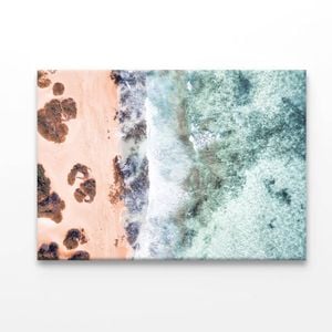 Beach Top View with Bushes  Print 100% Australian Made 120 x 90cm  (Acrylic)