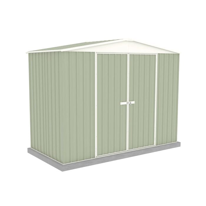 Absco Sheds 3.00mW x 1.44mD x 2.30mH Pale Eucalypt Double Door Highlander Garden Shed 