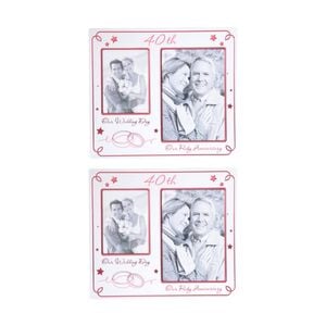 2PK Gibson Gifts 40th Annivers Collage Frame R Home Decor Photo Frames