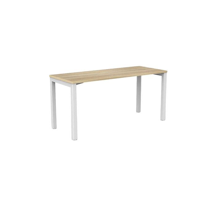 Olg Axis Table 4 Leg White Frame New Oak Smooth Top L1500mm X W600mm