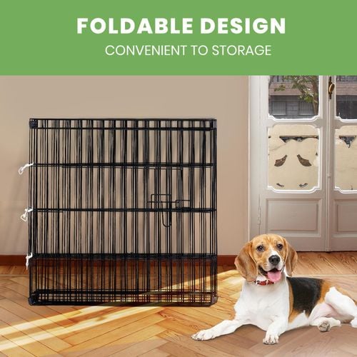 Taily 24 Dog Playpen 8 Panel Foldable Pet Fence Exercise Play Pen Cat Rabbit Puppy Cage Enclosure