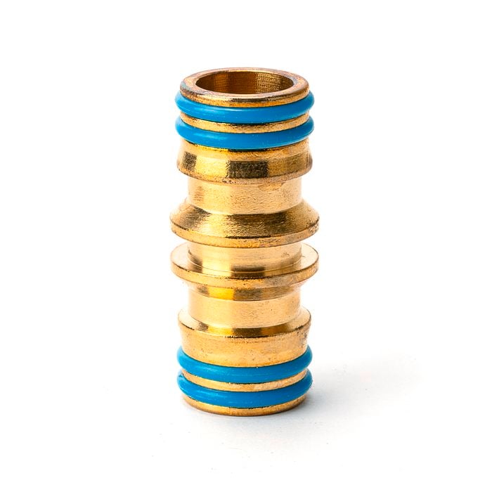 Holman 18mm 2-Way Brass Coupling Hose Fitting Connector